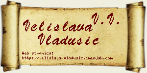 Velislava Vladušić vizit kartica